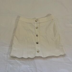 WHITE BUTTON UP SKIRT